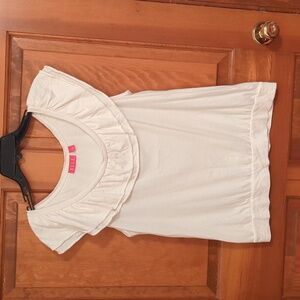 Elle Women's Elegant Cream Ruffle Blouse